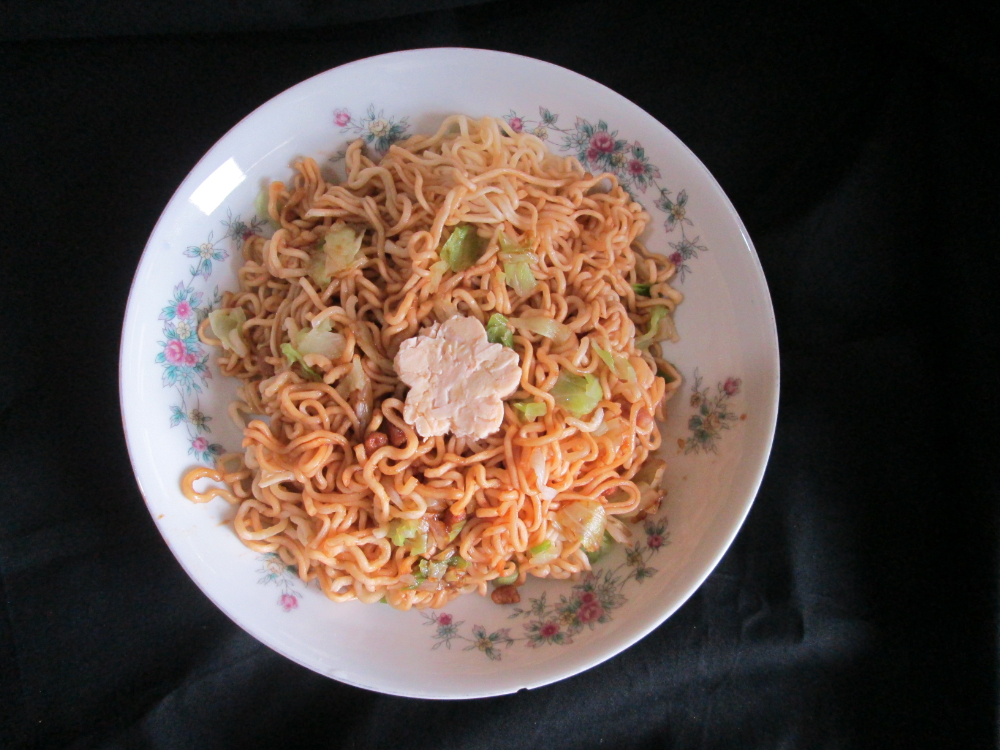 レシピ「焼きそばにテンペ」