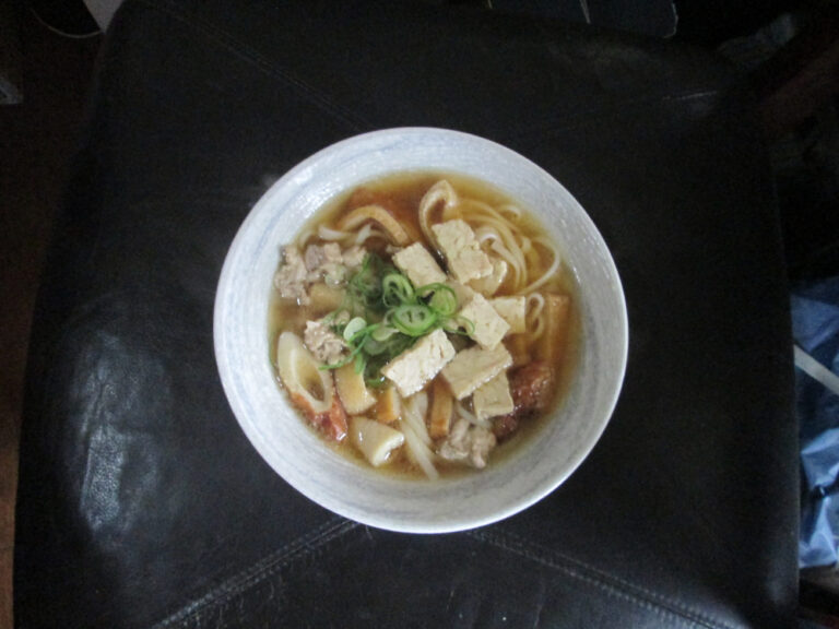 レシピ「おうどんにテンペ」